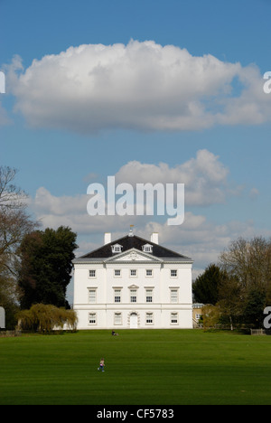 Looking across the park to the Marble Hill House in Twickenham. Stock Photo