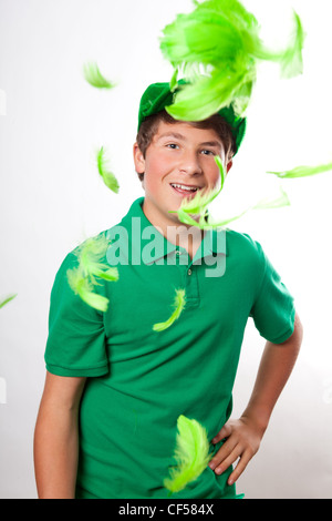 St Patrick's Day Celebration Teenage Fun Stock Photo