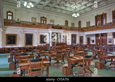 Senate Chamber at State Capitol in Austin, Texas, USA Stock Photo