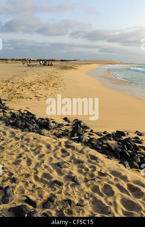 Beach of  Ponta Preta, Sal, Cape Verde Islands, Africa Stock Photo