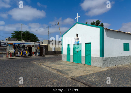 Church in Palmeira, Sal, Cape Verde Islands, Africa Stock Photo