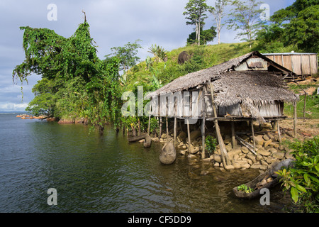 Traditional construction of Antongil Bay, east of Madagascar Stock Photo