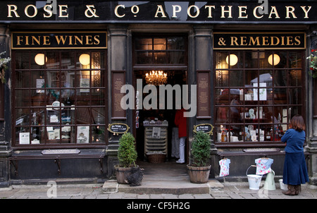 Shop frontage in Haworth. Stock Photo