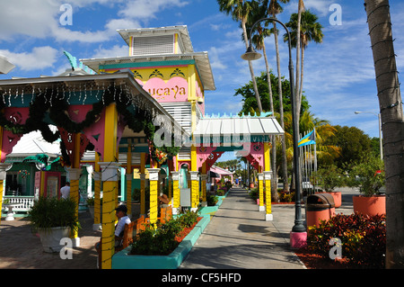 Shops in Straw Market, Freeport, Bahamas Stock Photo