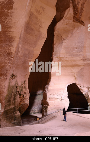 Bell Caves are formed by ancient quarries in Beit Guvrin, Israel. Stock Photo