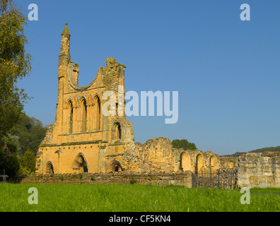 Ruins of Byland Abbey, once one of the greatest monasteries in England. Stock Photo