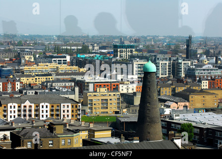 View from the top floor bar of the Guinness Storehouse in Dublin. Stock Photo