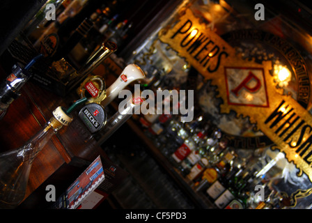A detailed view of the bar at Toner's Pub in Dublin. Stock Photo