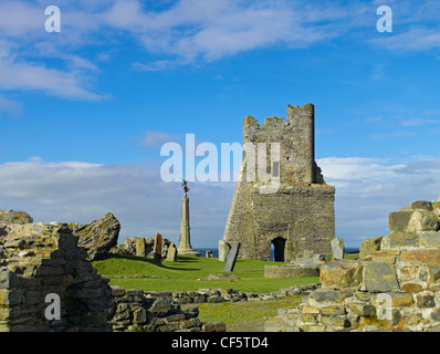 Ruins of the 13th century Aberystwyth Castle. Stock Photo