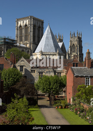 York Minster (Cathedral and Metropolitical Church of St Peter), one of the largest cathedrals in Northern Europe. Stock Photo