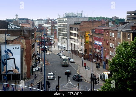 One way traffic system viewed from the Bullring Shopping Centre. Stock Photo