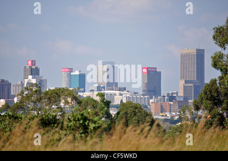 View of downtown Johannesburg from The Apartheid Museum, Gauteng Province, Republic of South Africa Stock Photo