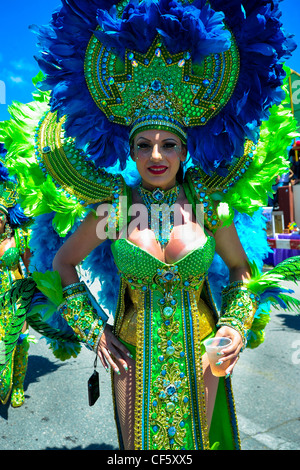 People celebrating Carnival in Aruba Stock Photo