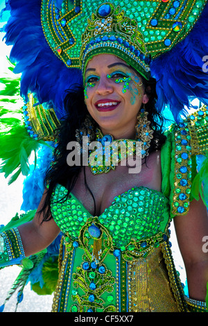 People celebrating Carnival in Aruba Stock Photo