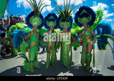 People celebrating Carnival in Aruba Stock Photo