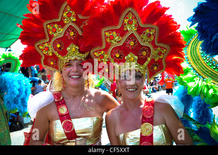 People celebrating Carnival in Aruba Stock Photo