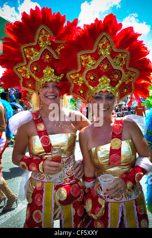 People celebrating Carnival in Aruba Stock Photo