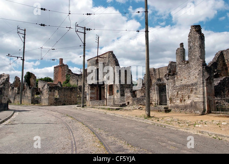 FRANCE Limousin Oradour-sur-Glane destroyed on 10 June 1944, when 642 of its inhabitants, , were massacred by the Waffen SS Stock Photo