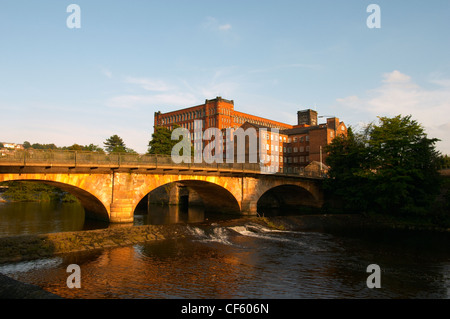 The Old Mill at Belper on the River Derwent. Stock Photo