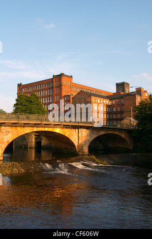 The Old Mill at Belper on the River Derwent. Stock Photo