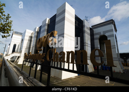 The headquarters of QVC at Marco Polo House in Battersea. Stock Photo
