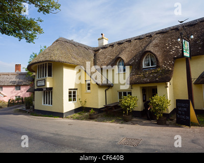 The Royal Oak Inn at Winsford in the heart of the Exmoor National Park. Stock Photo