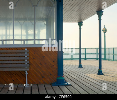 The pagoda-style pavilion on the pier-head of Clevedon Pier, the only fully intact, Grade 1 listed pier in the country. Stock Photo