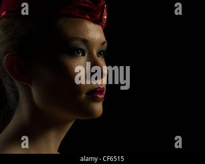 Studio portrait 1920's style Flapper girl Stock Photo - Alamy