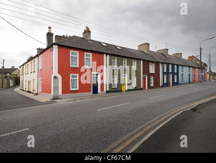 A row of colourful houses in Kilkenny. Stock Photo