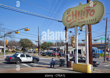 Tacos Cafe in Austin Texas USA Stock Photo