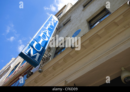 London Palladium sign on the front of the theatre in Argyle Street Stock Photo