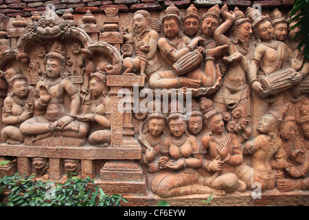 India, Delhi, Imperial Hotel, garden, statues, Stock Photo