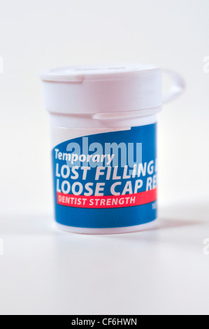 Temporary Lost Filling & Loose Cap Repair Stock Photo