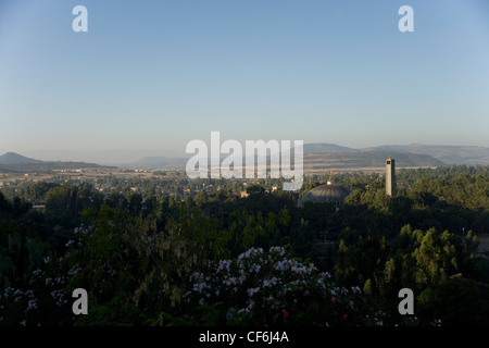 The new Church of St Mary of Zion in Axum or Aksum in Ethiopia Stock Photo