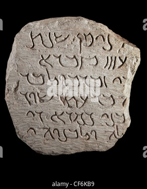 Slab bearing registration year funeral Tadmor Palmyra Syria 4 BC inscription the month of Nisan in the year 308 ? Louvre Museum Stock Photo