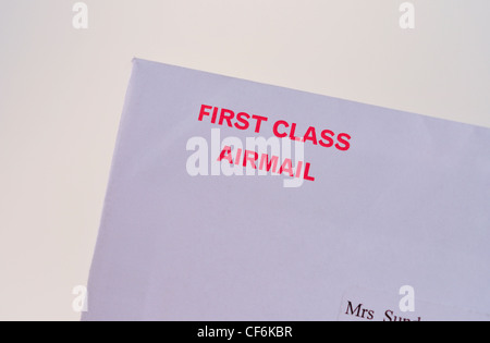 First class airmail letter Stock Photo