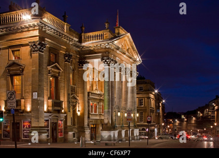 The Theatre Royal Newcastle lit up at night, Newcastle upon Tyne, Tyne and Wear Stock Photo