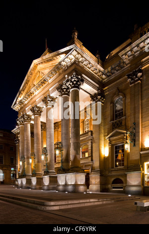 The Theatre Royal Newcastle lit up at night, Newcastle upon Tyne, Tyne and Wear Stock Photo