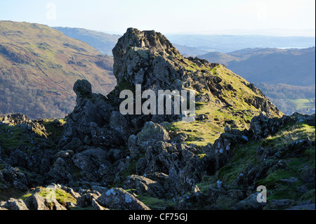 The Lion and the Lamb on Helm Crag summit, Lake District National Park ...