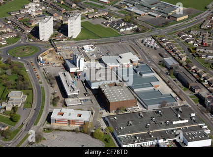 Aerial view of Thornaby-on-Tees town centre Stock Photo