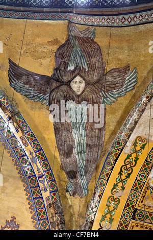 Mosaic of Seraphim Angel, Haghia Sophia Museum, Istanbul, Turkey Stock Photo
