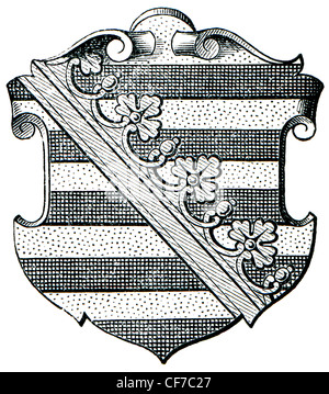 Coat of Arms of Saxony Stock Photo