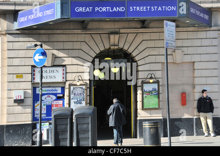 Great Portland Street Underground station entrance Stock Photo