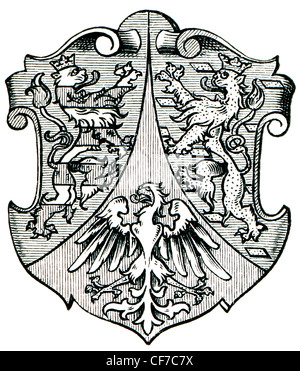 Coat of Arms Hesse-Nassau, (Province of Kingdom of Prussia) Stock Photo