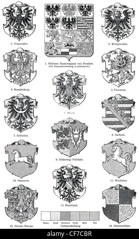 Coats of Arms of the Kingdom of Prussia Stock Photo