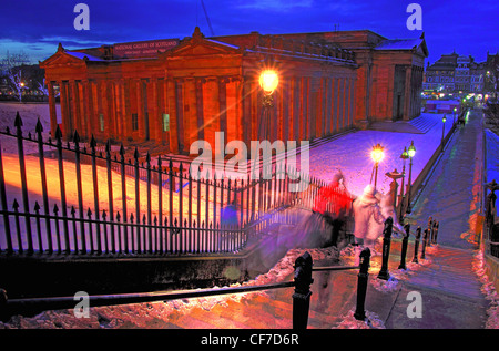 Playfair steps at night, Edinburgh City Centre, Lothians, scotland, UK @Hotpixuk Stock Photo