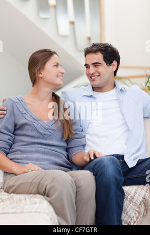 Portrait of a couple looking at each other Stock Photo