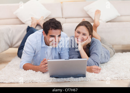 Young couple looking for something on the internet Stock Photo