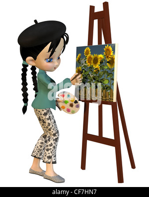 female artist clipart