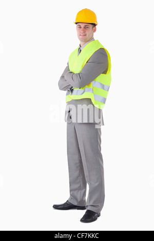 Portrait of a young builder Stock Photo